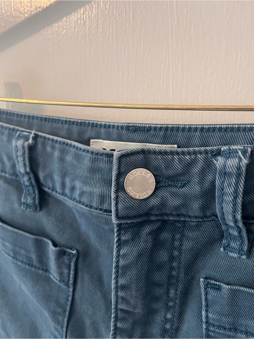 Rolla’s Sailor Jeans High Rise Wide Leg Teal Blue Jeans Retro Denim Size 29 - Picture 3 of 14